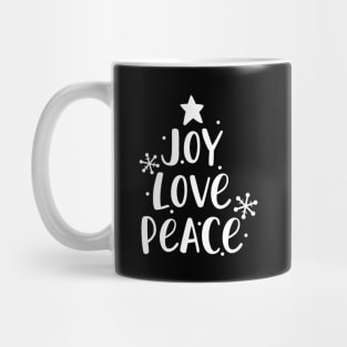 Joy Love Peace Christmas Tree Mug